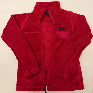 Patagonia Pink Fleece Zip Up Jacket- Women’s small